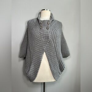 Newport News Chunky Knit High-Collar Sweater – XS/S – Gray or Cream